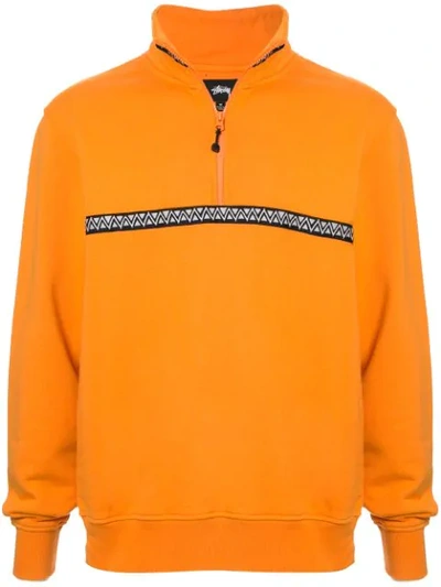 Stussy Zigzag Sweatshirt In Orange