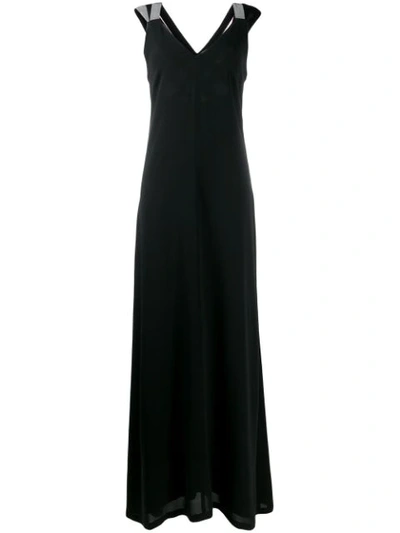 Brunello Cucinelli Embellished Silk-jersey Maxi Dress In Black
