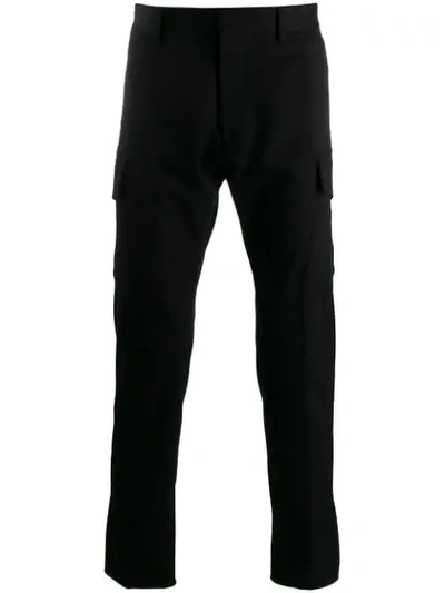 Dsquared2 Cropped Chino Trousers In Black