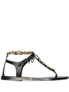 Ancient Greek Sandals Chrysso Conch Shell Sandals In Black