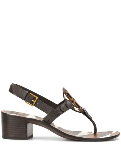 Tory Burch Miller Ankle-strap Sandals In Brown