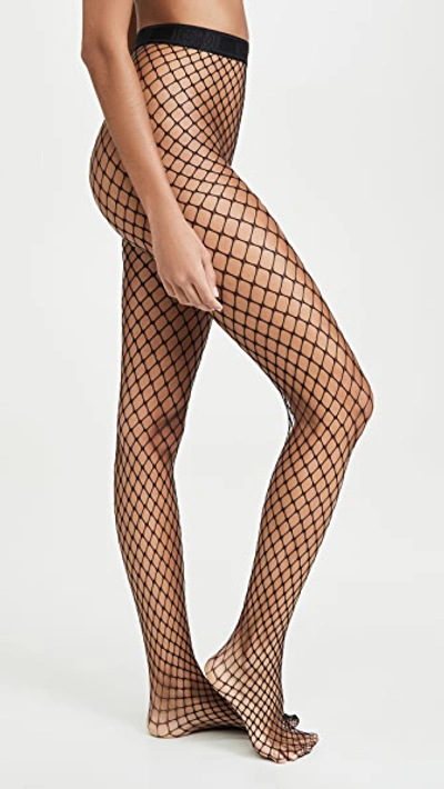 Wolford Forties Fishnet Tights In Black