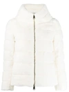 Herno Quilted Faux-fur Jacket In White