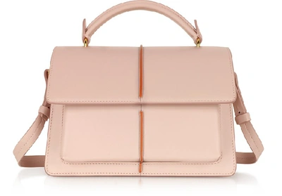 Marni Smooth Leather Top Handle Attaché Bag In Pink Quartz