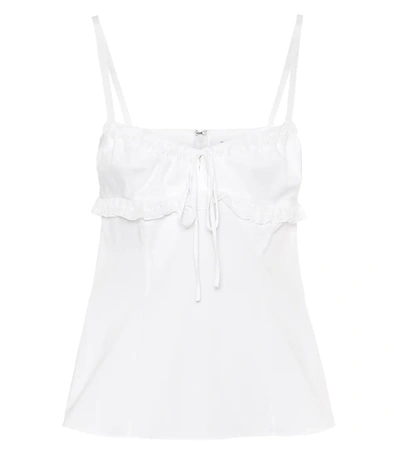 Brock Collection Lace-trimmed Stretch-cotton Camisole In White