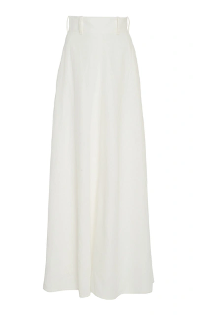 Zimmermann Linen Maxi Skirt In White