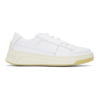 Acne Studios Logo-embossed Leather Sneakers In Lace-up Sneakers