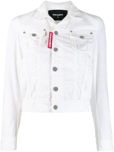 Dsquared2 Classic Denim Jacket In White