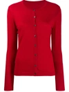 Sottomettimi Merino Wool Knitted Cardigan In Red