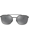 Burberry Eyewear Square Frame Aviator Sunglasses In Black