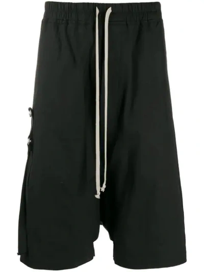 Rick Owens Drop-crotch Shorts In Black