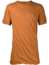 Rick Owens Double Draped T-shirt In Orange