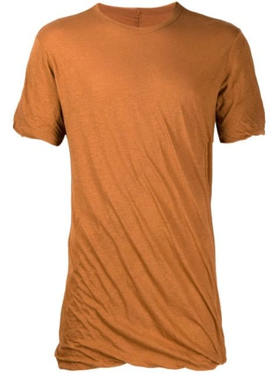Rick Owens Double Draped T-shirt In Orange
