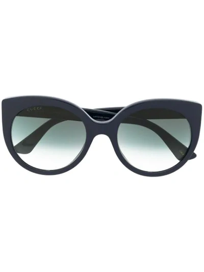 Gucci Cat Eye Frame Sunglasses In Blue