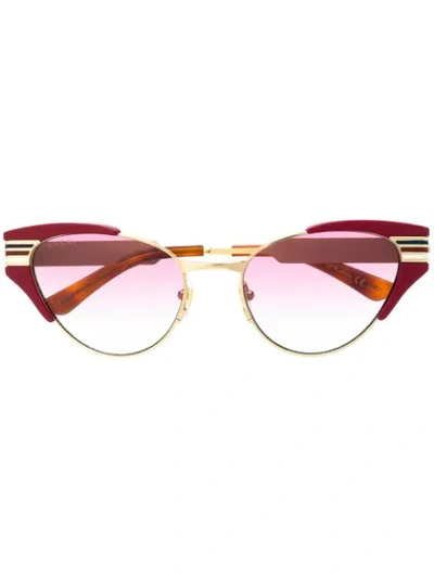 Gucci Chunky Cat Eye Sunglasses In 004