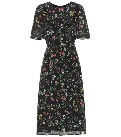 Altuzarra Sylvia Floral-print Silk Crepe De Chine Midi Dress In Black