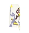 Tibi Ant Farm Printed Asymmetrical Midi Skirt In Ivory,abstract