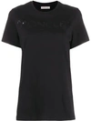 Moncler Printed Logo T-shirt In Black