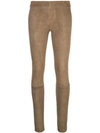 The Row Mid Rise Skinny Trousers In Green