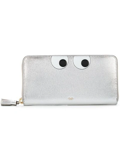 Anya Hindmarch All-around Zip Wallet In Silver