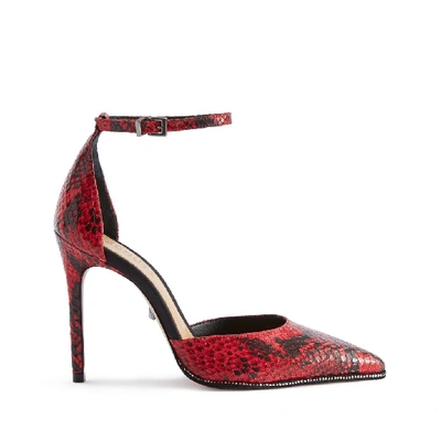 Schutz Verbena Pump In Scarlet Snake