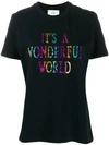 Alberta Ferretti Short-sleeved T-shirt With Its A Wonderful World In Black