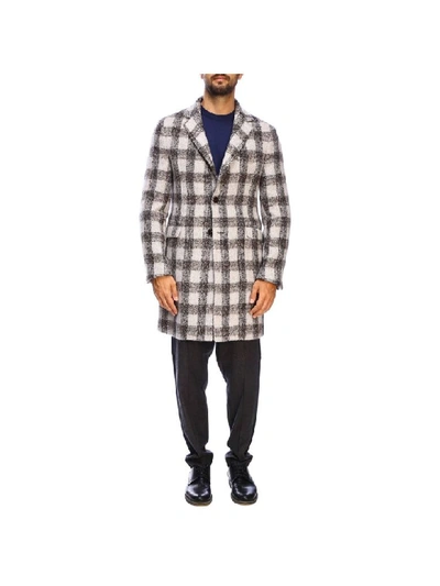 Etro Medium Single-breasted Check Wool Coat In Yellow Cream