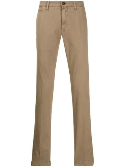 Jacob Cohen Straight Leg Trousers In Brown
