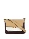 Marni Mini Tri-tone Trunk Bag In Brown
