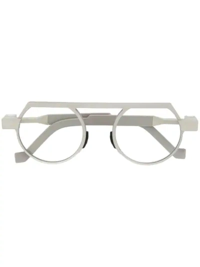 Vava Aviator Framed Glasses In Silver