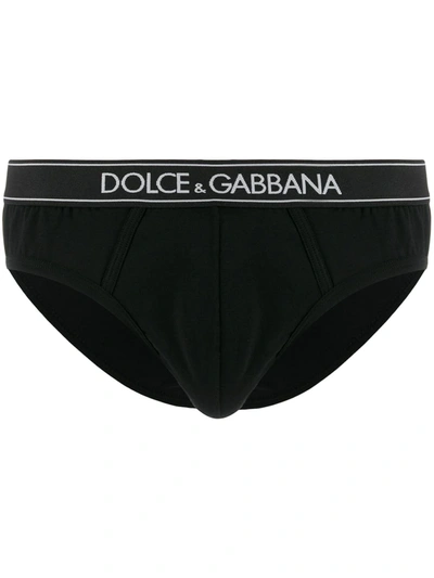 Dolce & Gabbana Logo Band Briefs In Black