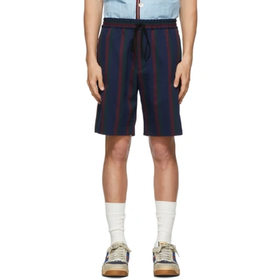 Gucci Gestreifte Shorts In 4956 Blue