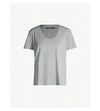 J Brand Johnny Cotton-jersey T-shirt In Heather Grey