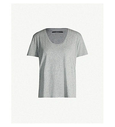 J Brand Johnny Cotton-jersey T-shirt In Heather Grey