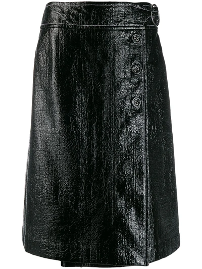 Marni Cotton Coated Tweed A-line Skirt In Black