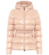 Moncler Rhin Semi-fit Puffer Jacket W/ Hood In Peach