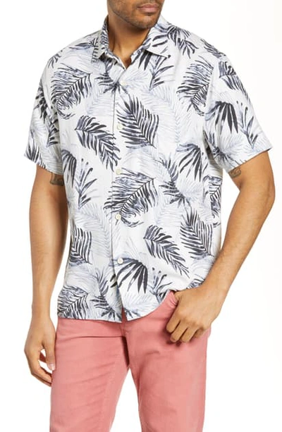 Tommy Bahama Adriatic Short-sleeve Frond-print Classic Fit Shirt In Coconut