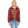 Moncler Copenhague Quilted Down Jacket In Red