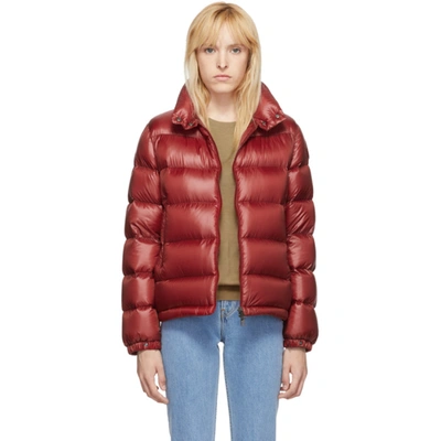 Moncler Copenhague Quilted Down Jacket In Red