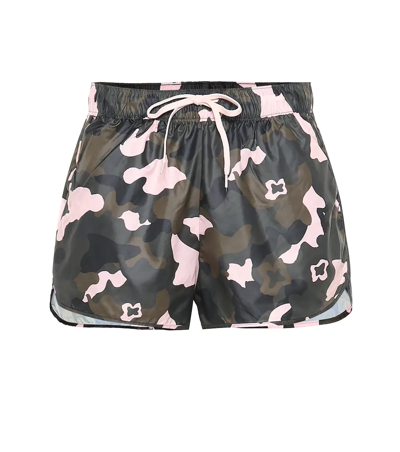 The Upside Forest Camo Drawstring Running Shorts