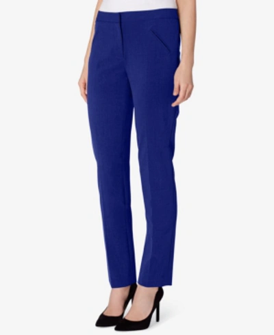 Tahari Asl Petite Skinny-leg Trousers In New Navy