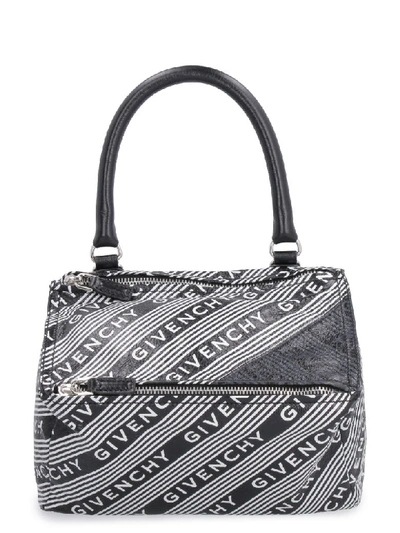 Givenchy Pandora Printed Leather Bag In Black