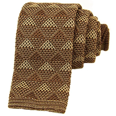 40 Colori Brown Diamonds Silk Knitted Tie