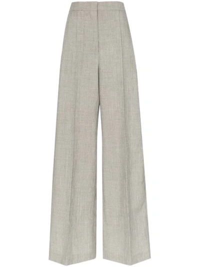 Jil Sander Wide-leg Tailored Trousers In Grey