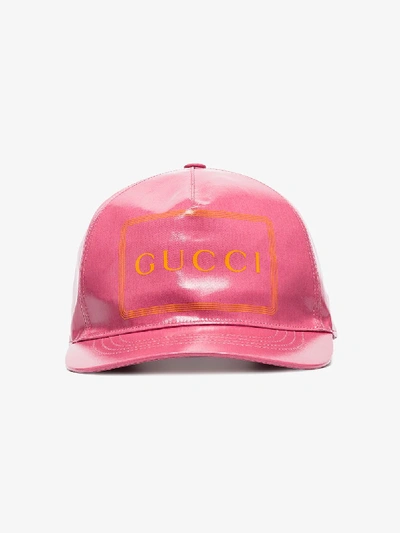 Gucci Coated Logo-print Baseball Cap In Pink