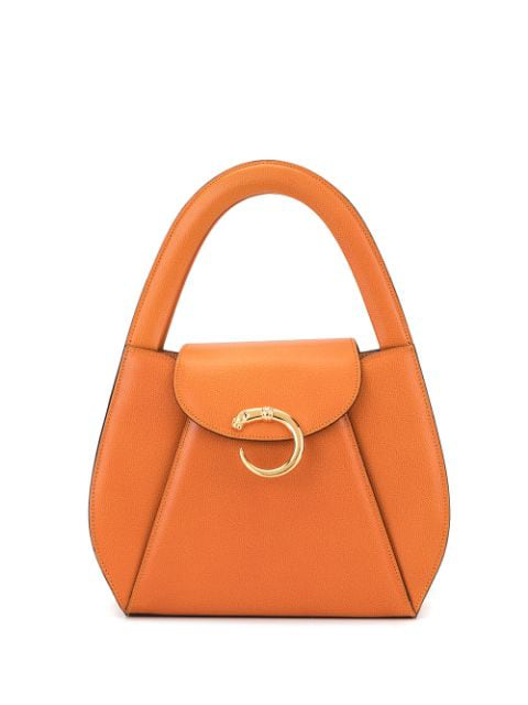 Pre-Owned Cartier Panther Logos Hand Bag In Orange | ModeSens