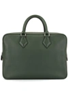 Pre-owned Hermes 2000s  Plume 12h Briefcase In Green