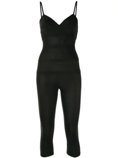 Pre-owned Chanel Sleeveless One Piece Long Pants In Black