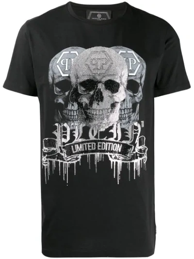 Philipp Plein Skull Logo T-shirt In Black
