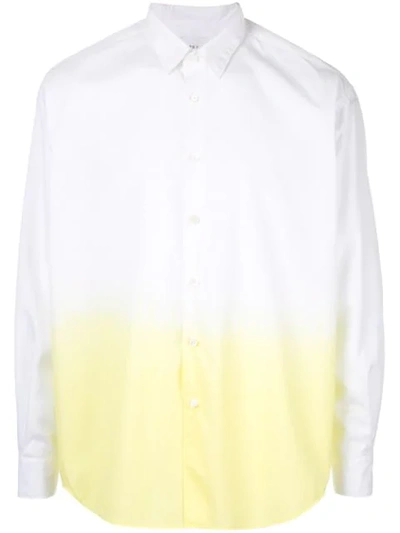 Ports V Ombré Button Up Shirt In White